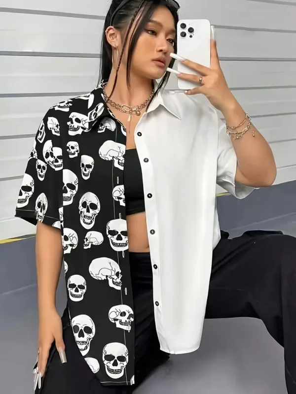 Camisa mitad craneos