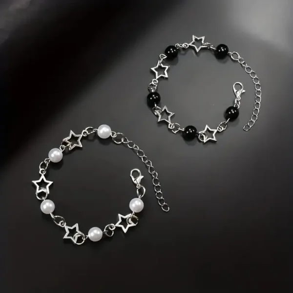 Pulseras de estrellas y perlas