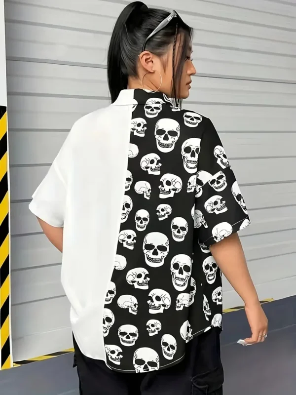 Camisa mitad craneos - Imagen 2