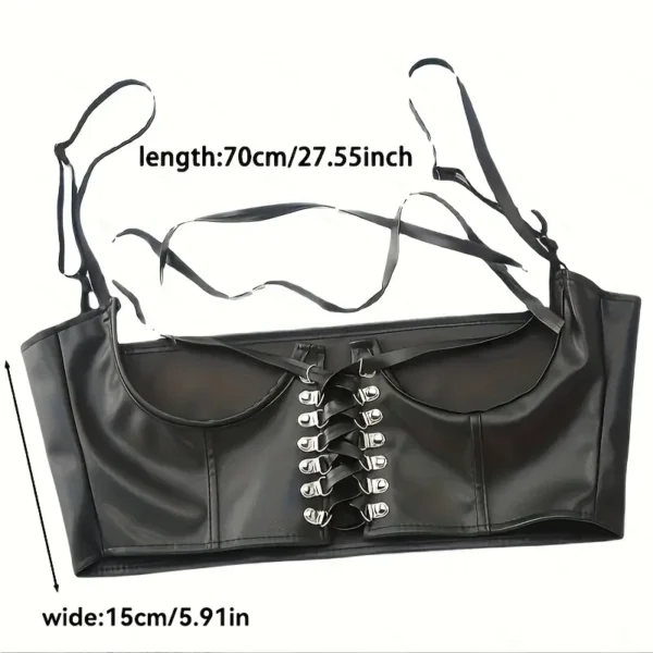 Corset bustier de cuero - Imagen 5